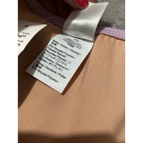 J. Crew High Rise Cheeky Bikini Bottom Lilac Purple Textured XL - Picture 6 of 7